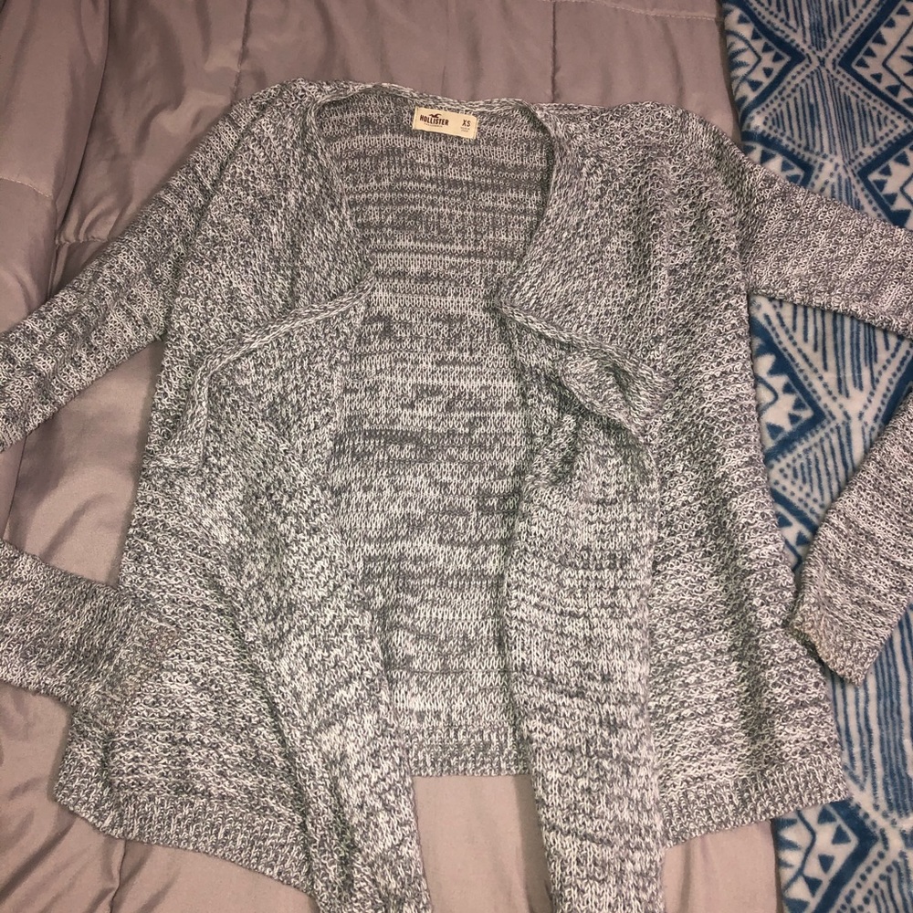 Gray Knit Hollister Cardigan
